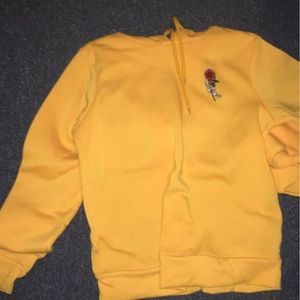 Rue21 Yellow Rose Hoodie